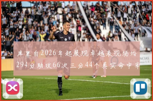 库里自2026年起展现卓越表现场均294分助攻66次三分44个真实命中率高达637